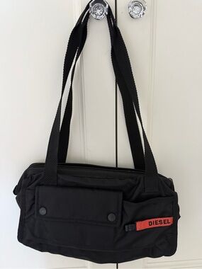 Diesel Black Nylon Messenger Bag
